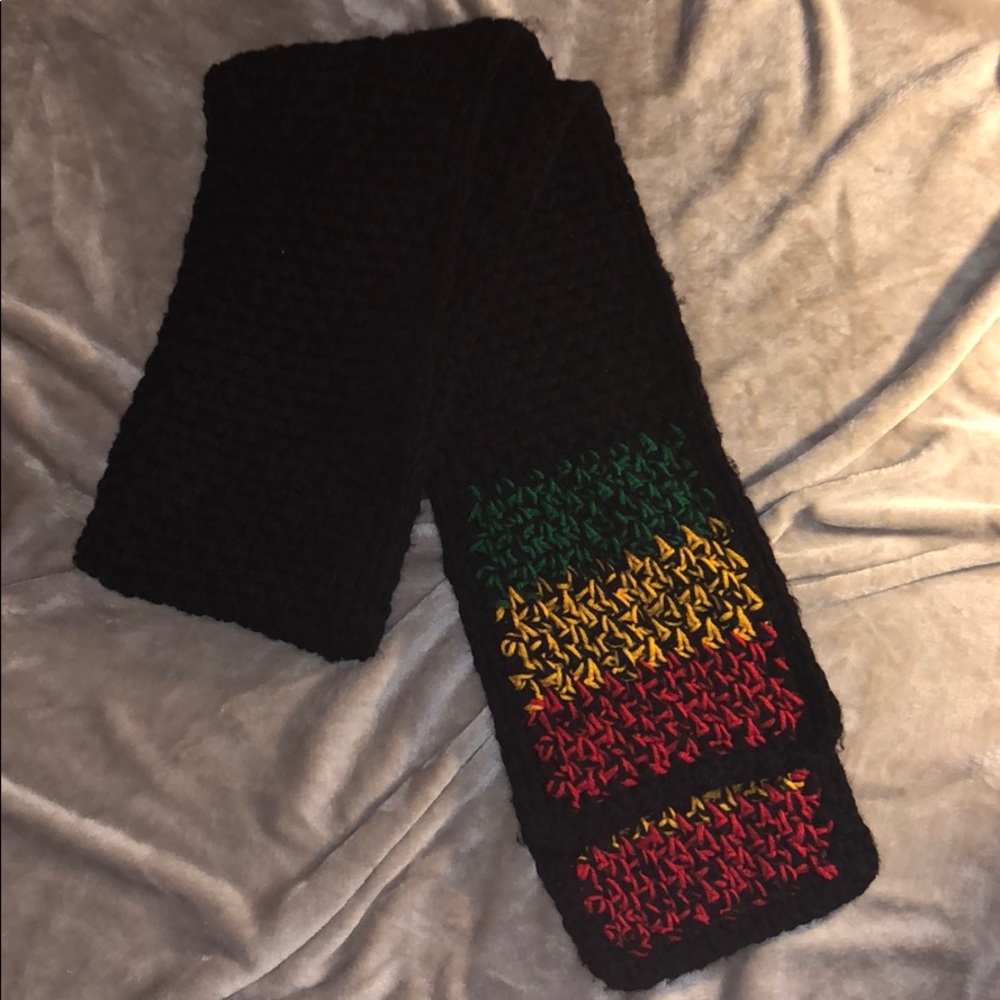 Women’s Rasta Color Hand Knitted Scarf
